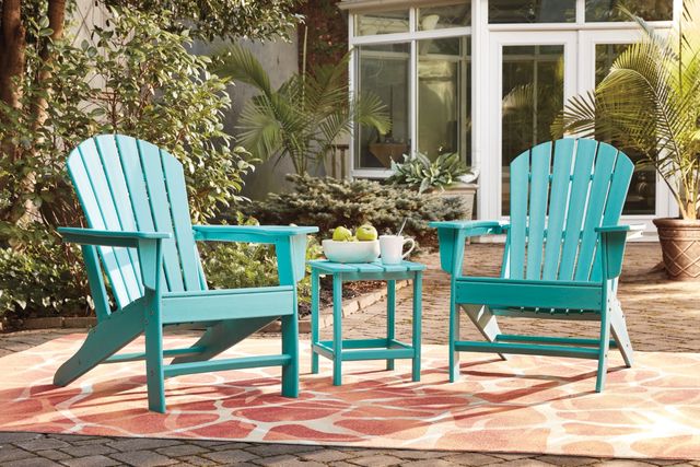 Signature Design by Ashley® Sundown 3-Piece Turquoise Outdoor Seating Chair Set-5
