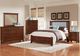Vaughan-Bassett Bonanza Blue/Cherry Full Upholstered Panel Bed-1