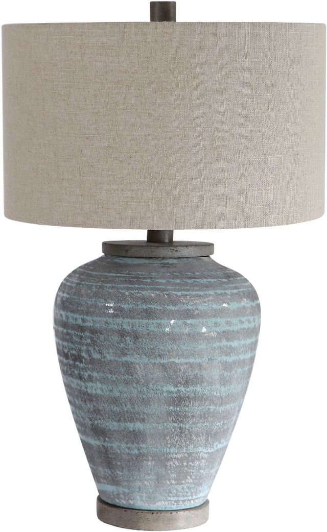 Uttermost® Pelia Light Aqua Table Lamp-0