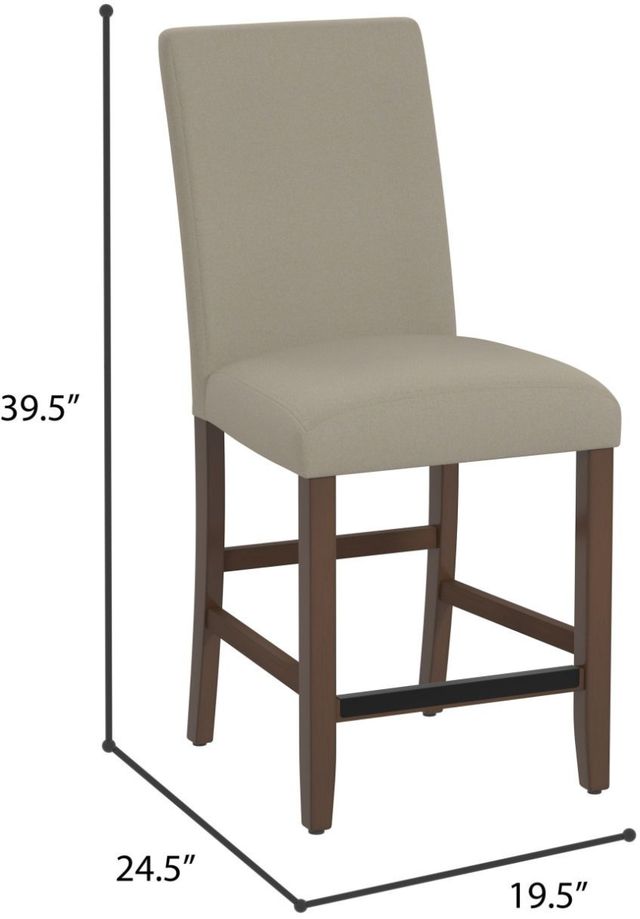 Emerald Home Seneca Beige/Brown Upholstered Counter Stool Set-2