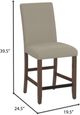Emerald Home Seneca Beige/Brown Upholstered Counter Stool Set-2