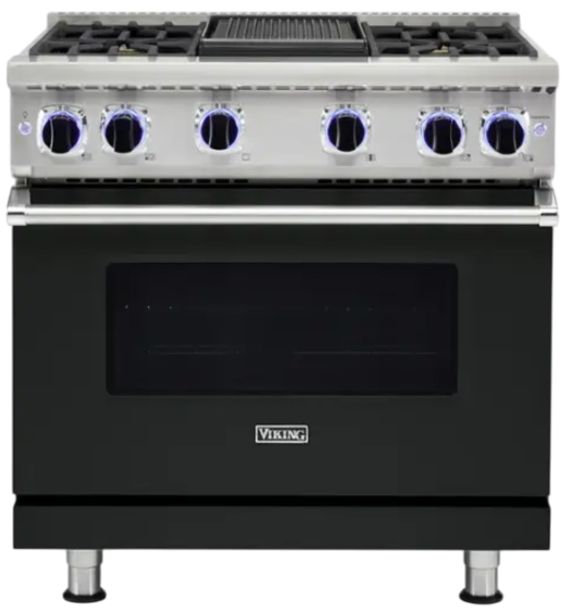 Viking® 7 Series 36" Antique Bronze Pro Style Natural Gas Range with Griddle