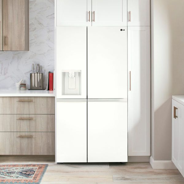 LG 36 in. 27.2 Cu. Ft. Smooth White Side-by-Side Refrigerator