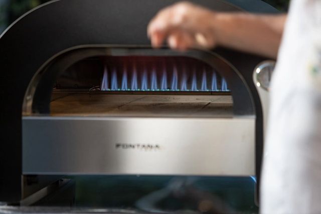 Fontana Forni Maestro 60 30" Stainless Steel Gas Pizza Oven -4