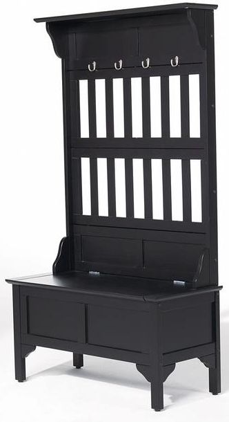 homestyles® General Line Black Hall Tree with Bench-0