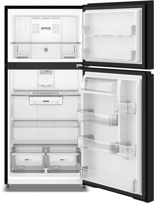 Whirlpool® 30'' 19.3 Cu. Ft. Black Top Freezer Refrigerator with Total Coverage Cooling-1