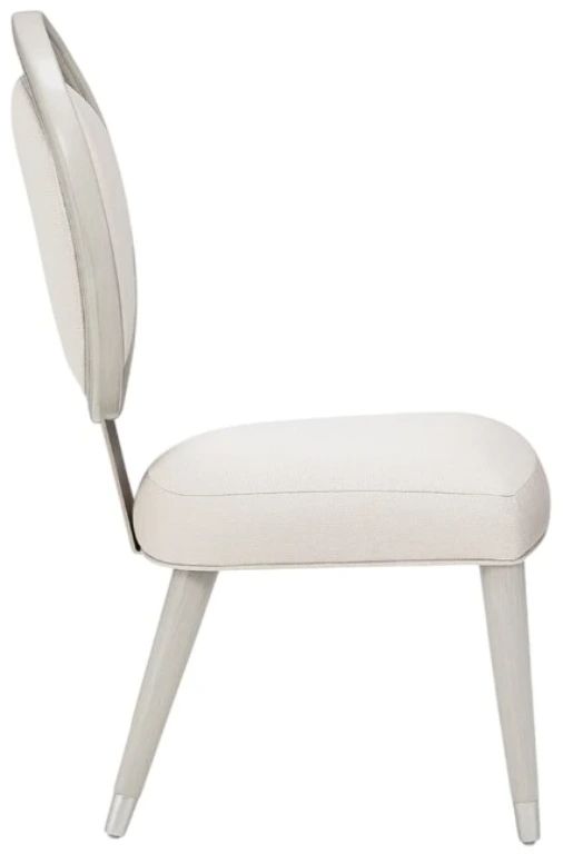 Michael Amini® Eclipse Ivory Jacquard/Moonlight Side Chair-3