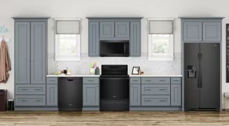 Whirlpool® 33" 21 Cu. Ft. Black Side-by-Side Refrigerator-1