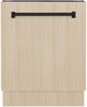 ZLINE Autograph Edition Tallac 24" Panel Ready 3rd Rack Tall Tub Top Control Built-In Dishwasher with Matte Black Handle-0
