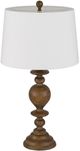 Cal® Lighting & Accessories Candlestick 2-Piece Oak Table Lamp Set-2