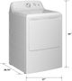 GE® 6.2 Cu. Ft. White Front Load Electric Dryer with Up To 120 ft. Venting and Shallow Depth-2