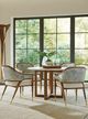 Tommy Bahama® Furniture Palm Desert Arcadia Marble Top Breakfast Table with Brown Wooden Base-1