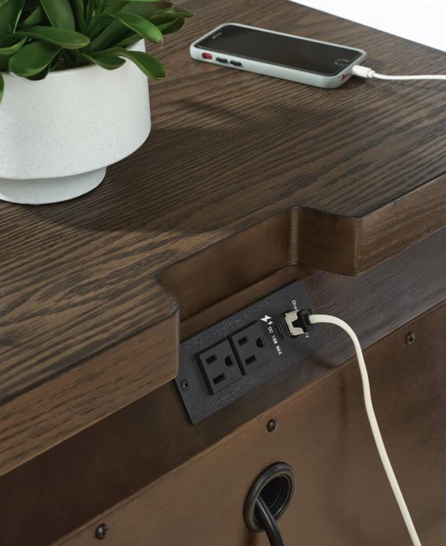 Signature Design by Ashley® Radkin Burnished Brown Nightstand-4