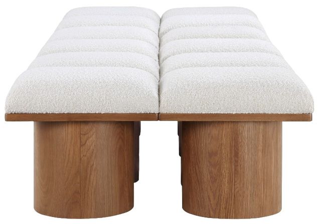 Meridian Furniture Pavilion 12-Piece Cream/Walnut 108" Modular Bench Set-2