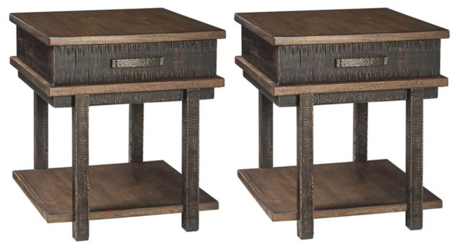  Signature Design by Ashley® Stanah 2-Piece Two Tone Living Room Table Set-0
