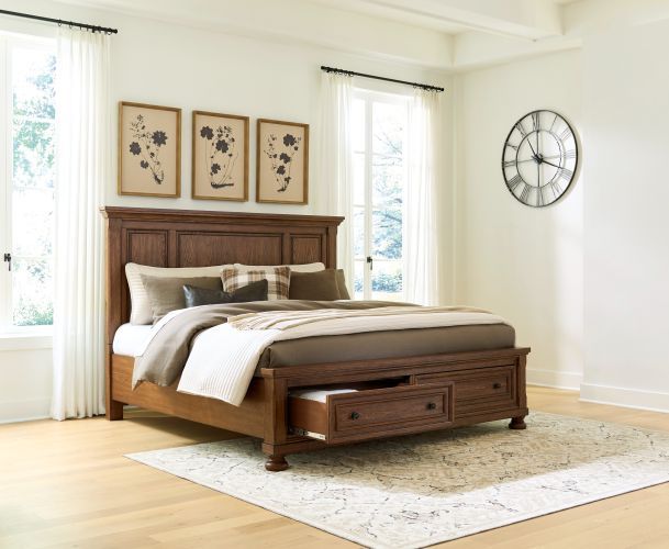 Signature Design by Ashley® Havenstein Warm Brown King Panel Storage Bed-2