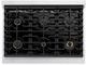 ZLINE Autograph Edition Paramount 36" Satin Stainless Steel Pro Style Dual Fuel Range with Champagne Bronze Accents-3