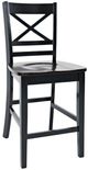 Jofran Inc. Asbury Park Autumn Brown/Black X-Back Counter Stool-0