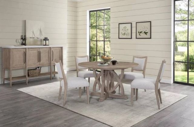 Bernards Citrus Heights 5-Piece Brown/White Dining Set-3