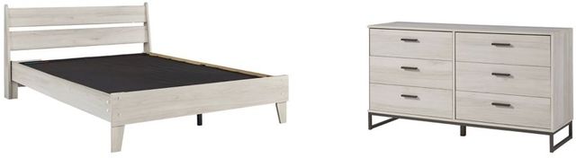 Signature Design by Ashley® Socalle 2-Piece Light Natural Queen Platform Bed Set-0