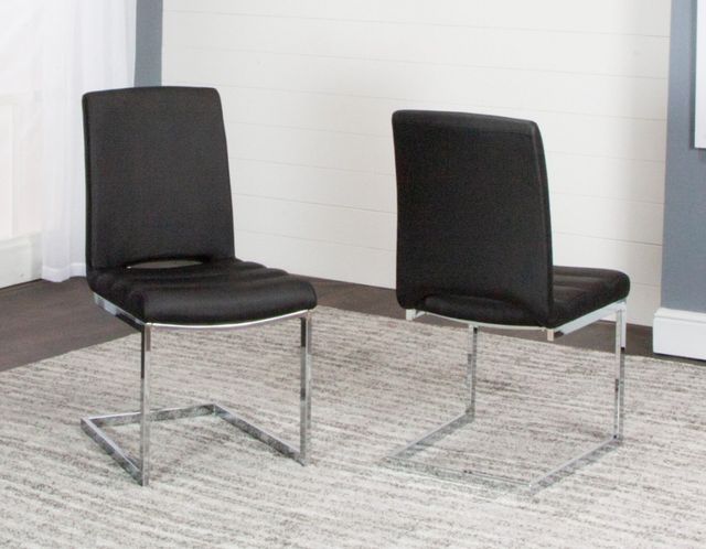 Cramco Dana Black/Chrome Dining Side Chair-1