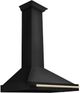 ZLINE Autograph Edition 36" Black Stainless Steel Wall Mounted Range Hood with Polished Gold Handle-2