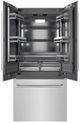 ZLINE 36" 19.6 Cu. Ft. Stainless Steel Built-In Bottom Freezer Refrigerator with Graphite Gray Interior-1