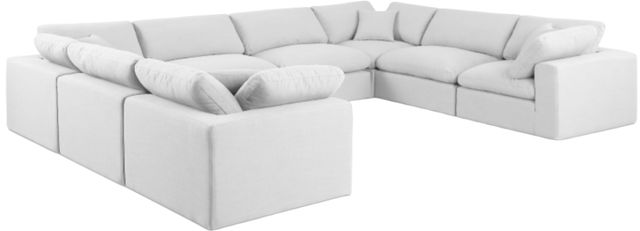 Meridian Furniture Comfy 8-Piece White Sectional-0