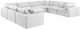 Meridian Furniture Comfy 8-Piece White Sectional-0