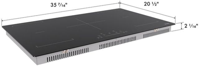 ZLINE 36" Black Induction Cooktop with Anti-Scratch Glass and 5-Elements-1