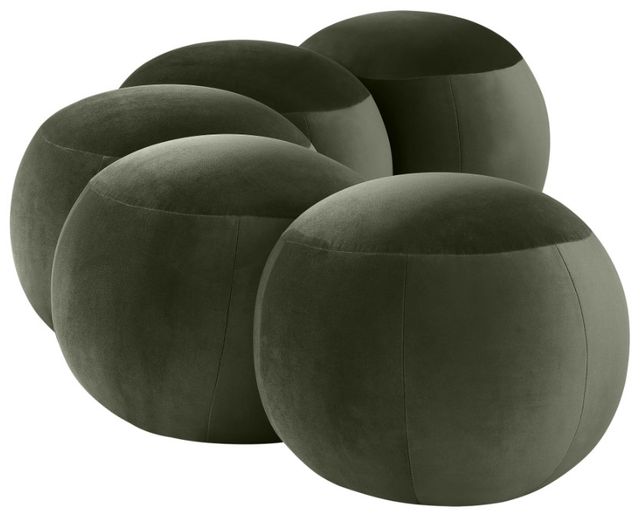 Meridian Furniture Apollo Green 75" Velvet Upholstered Bench-1