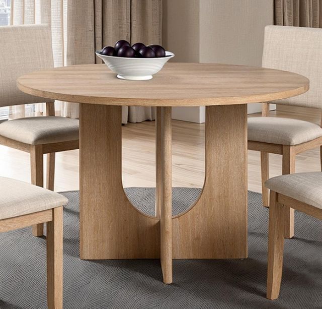 Furniture of America® Oberto Natural Round Dining Table-2
