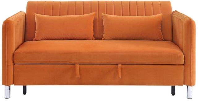 Homelegance® Greenway Orange Convertible Studio Sofa with Pull-Out Bed-2