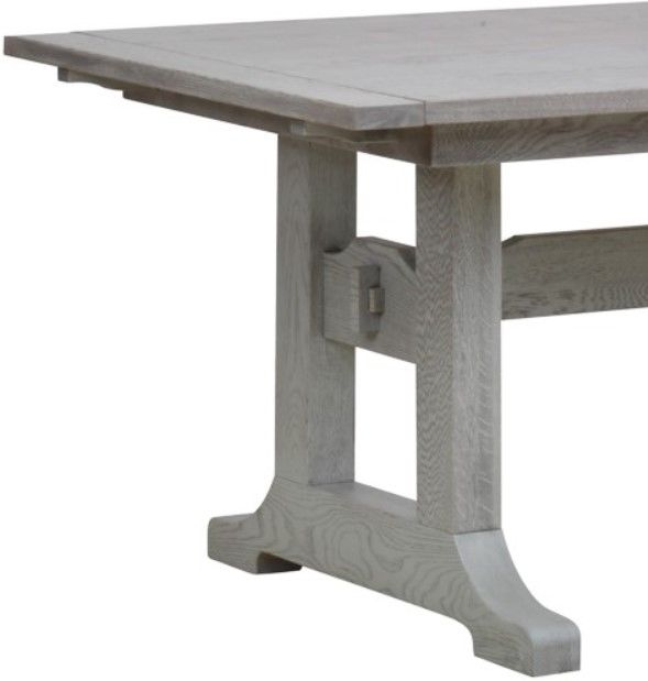 Urban Collections by Yutzy Woodworking Mission Trestle Sea Glass/Retreat White Oak 38"x72” Dining Table-1