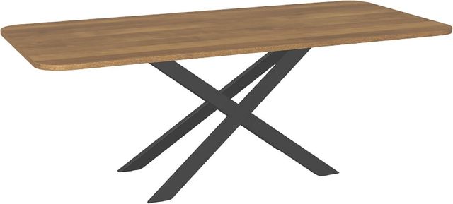 Amisco Customizable Ascencio 84" Rectangular Dining Table with Radius Corners and 1" Birch Veneer Top-0