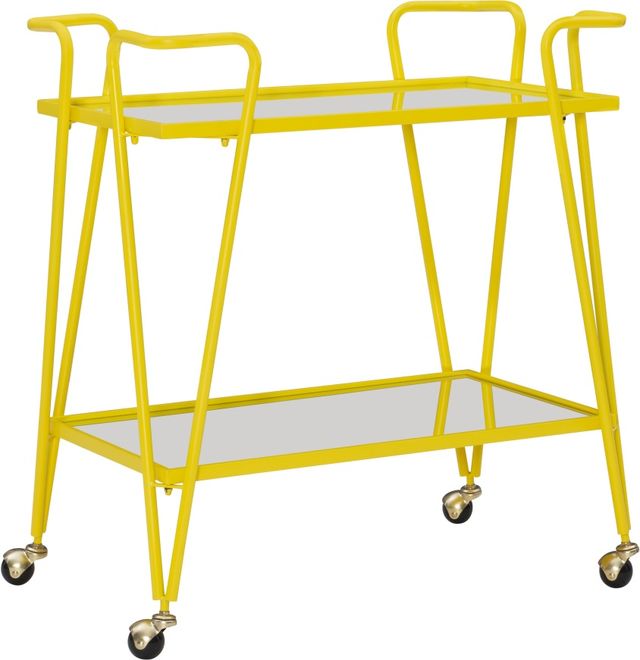 Linon Ellie Yellow Bar Cart-0