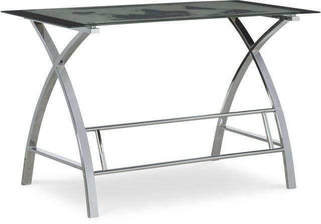 Powell® World Map Printing Curved X-Sided Computer Desk-0