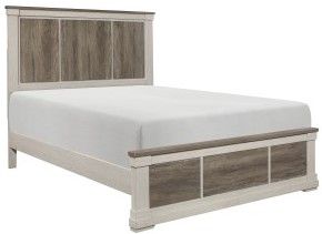 Mazin Furniture Arcadia White/Weathered Gray Eastern King Bed-1