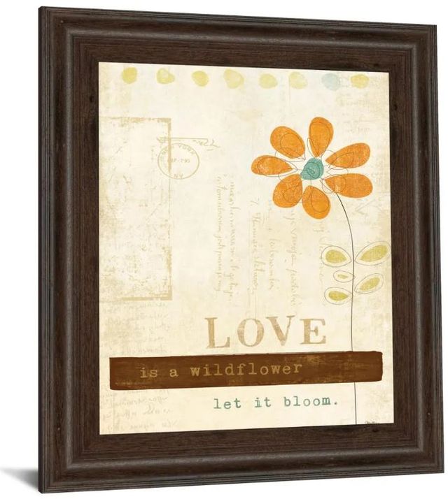 Classy Art Let Love Bloom by Mollie B Framed Print Wall Art-1