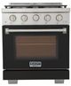 Kucht Professional KFX Series 30" Stainless Steel Pro Style Propane Gas Range with Black Door and True Simmer Burners-0