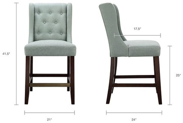 Olliix by Madison Park Blue Cleo Counter Stool-1