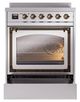 Ilve® Nostalgie II Noblesse 30'' Stainless Steel Pro Style Induction Range with Burnished Trim-3