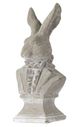 A & B Home Gray Cement Rabbit Bust Accent Figurines-1