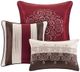 Olliix by Madison Park 7 Piece Red King Donovan Jacquard Comforter Set-2