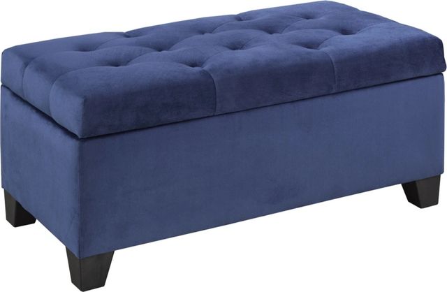Brassex Inc. Navy Storage Ottoman-0