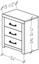 Perdue Woodworks 67,000 Essential Brown Drawer Nightstand-2