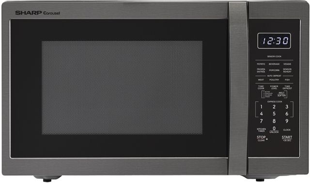 Sharp® 1.4 Cu. Ft. Black Stainless Steel Countertop Microwave