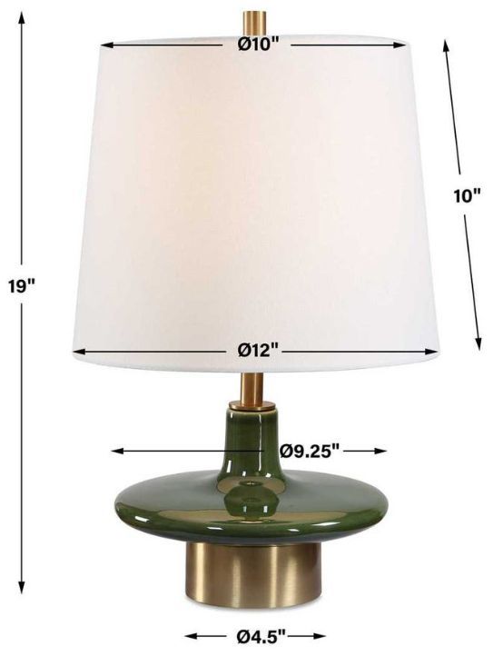 Uttermost® Sieler Glossy Moss Green Table Lamp-4
