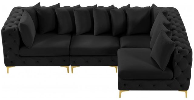 Meridian Furniture Tremblay 4-Piece Black Modular Sectional Set-2