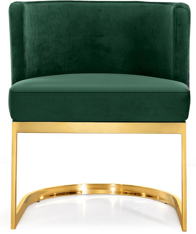 Meridian Furniture Gianna Green/Gold Velvet Dining Chair-3